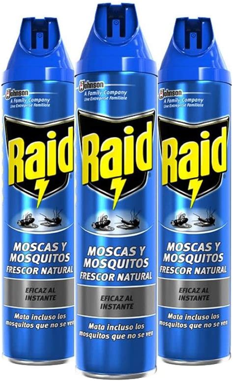 Raid Spray Insecticida Aerosol Para Moscas Y Mosquitos Frescor