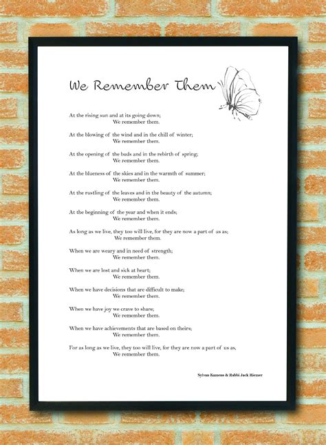 We Remember Them A Litany Of Remembrance Love And Loss Etsy