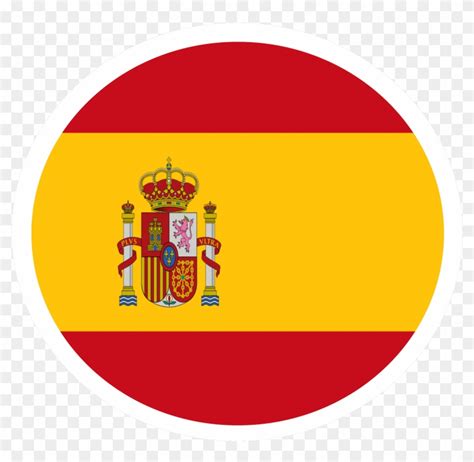 Round Spain Flag Icon Clipart (#5572991) - PikPng