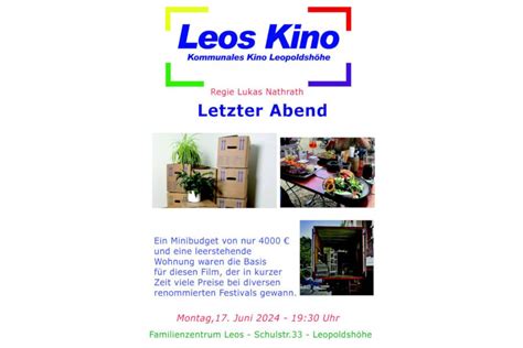 Letzter Abend In Leos Kino Leopoldsh Her Nachrichten