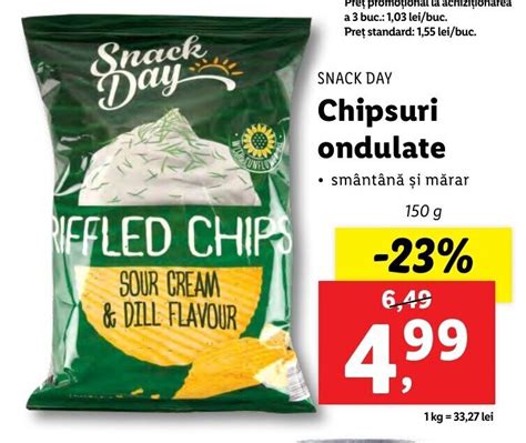 SNACK DAY Chipsuri ondulate 150g ofertă la Lidl