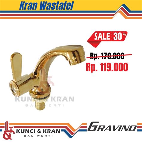 Jual KRAN WASTAFEL GRAVINO 27361 COLD ENGKOL GOLD KERAN CUCI TANGAN