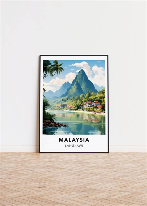 Malaysia Poster Langkawi Print Malaysia Travel Print Wall Art Malaysia