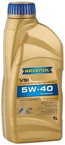 RAVENOL VSI SAE 5W40: описание, характеристики, сертификация, форма