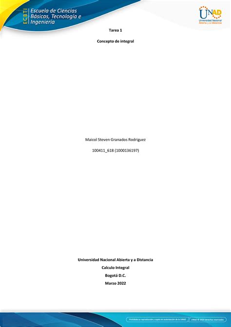 Aplicacion De Las Integrales Calculo Integral Tarea 1 Concepto De