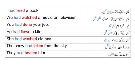 Past Perfect Tense Definition Explained In Urdu With Examples