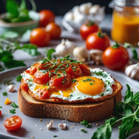 Garlic Ginger Tomato Shakshuka On Toast Recipe CookAIfood