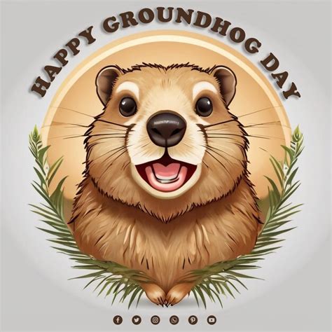 Premium PSD Happy Groundhog Day Social Media Banner