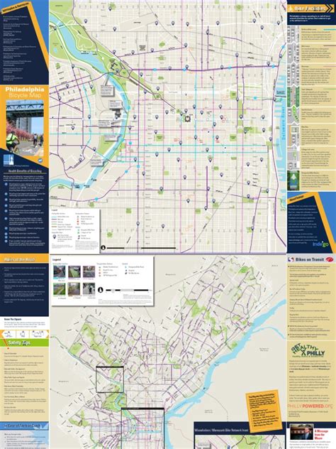 Philadelphia Bike Map 2016 Cycling Infrastructure Trail