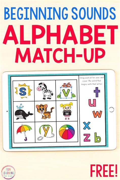 Beginning Sounds Letter Matching Activity For Slides Seesaw And Boom