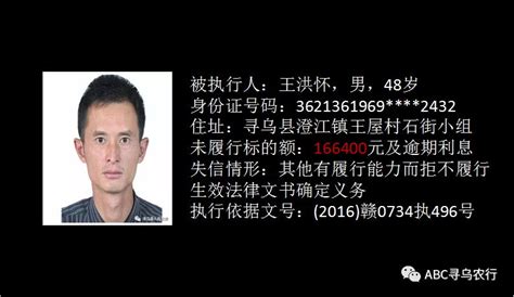 失信曝光丨寻乌又一批失信被执行人名单！