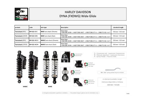 Dyna Fxdwg Wide Glide Matris Dampers