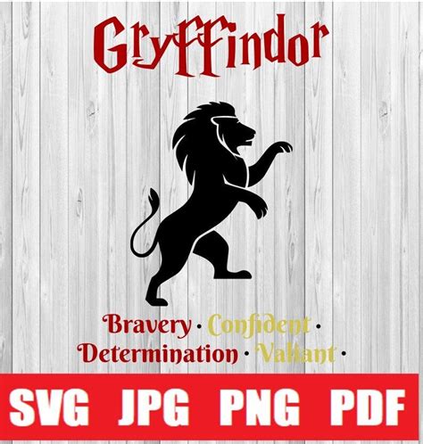 Gryffindor SVG File, Cricut File, Silhoette File - Etsy