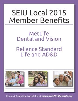 Fillable Online Seiu2015 Reliance Standard Seiu2015 Fax Email Print