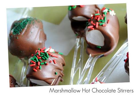 Marshmallow Hot Chocolate Sticks Hot Chocolate Stirrers Christmas