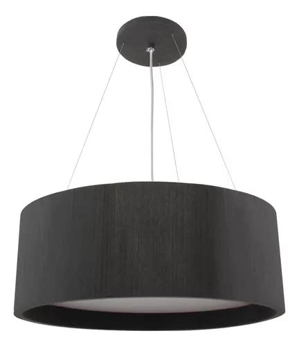 Lámpara colgante redonda negra de madera de 70 cm MercadoLibre