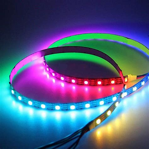 WS2812B 5050 RGB LED Strip 60 LEDs 1m Black IP30