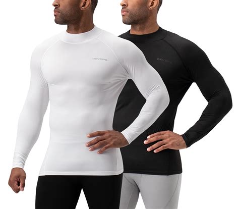 Devops Pack Men S Thermal Turtle Neck Long Sleeve Compression Shirts