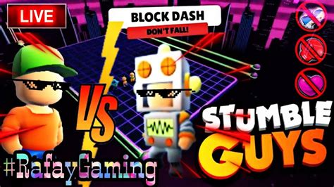 LIVE Mabar Stumble Guys Block Dash Only WAR SKIN 17