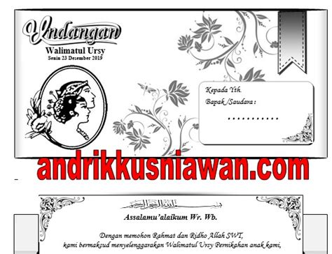 Contoh Undangan Walimatul Ursy Docx - andrikkusniawan.com