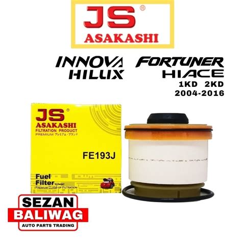 Js Asakashi Fuel Filter Toyota Innova Fortuner Hilux Hiace Kd Kd