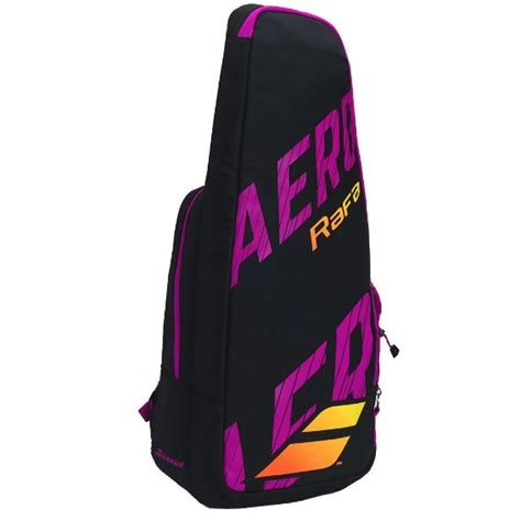 Mochila Raqueteira Babolat Pure Aero Rafa Preta Amarela E Roxa Squash