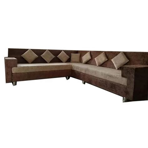 Velvet Seater L Shape Sofa Set Without Lounger At Rs Set In Nashik