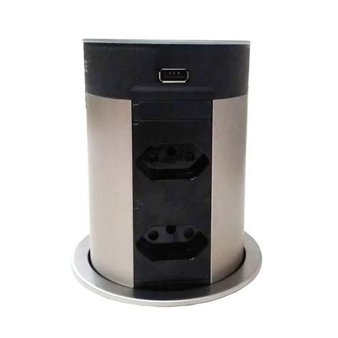 Torre de Embutir 04 Tomadas 20A 02 USB e Carregador por Indução Power