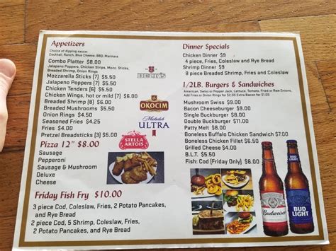 Menu at Buckhorn Bar and Grill, Franklin