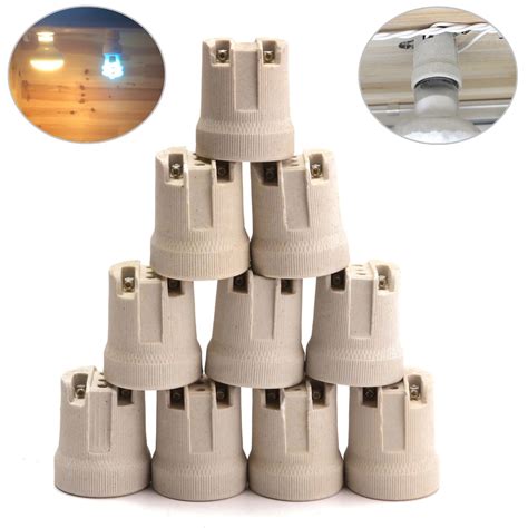 E Edison Screw Ceramic Porcelaine Screw Lamp Holder For Heat Bulb Ebay