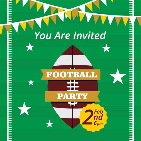 Football Party Vector Invitation 193917 Vector Art at Vecteezy