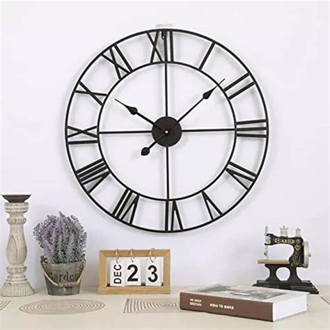 Reloj De Pared Retro Mudo N Meros Romanos Reloj Creati Env O Gratis