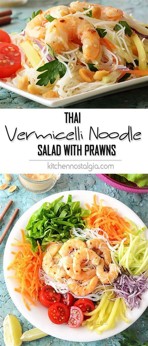 Thai Vermicelli Noodle Salad With Prawns Kitchen Nostalgia Recipe