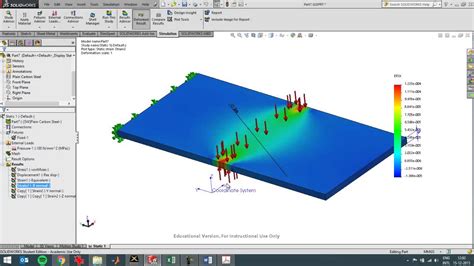 Chapter 12 Plane Strain Explained With Solidworks Simulation Youtube