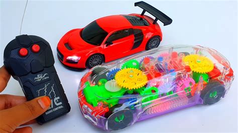 Transparent 3d Lights Gears Car Unboxing And Testing Remote Control