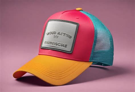 Premium Photo Stylish Trucker Cap Mock Up