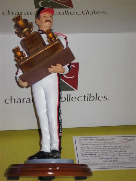 Dale Earnhardt Time Winston Cup Champion Trophy Sculpture Figure Coa