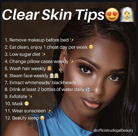 Clear skin tips from our skin model | Clear skin tips, Skin tips, Skin ...