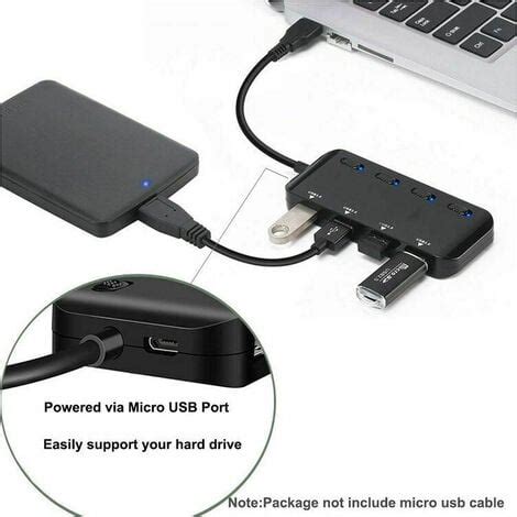 Hub Usb 3 0 Multiprise Multi 4 Ports Usb Multiple Ultra Fin Avec