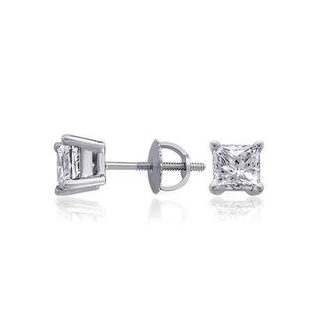 Princess-Cut Diamond Stud Earrings in Platinum (1 1/2 ct. tw.) | Blue Nile