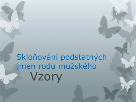 PPT Skloňování podstatných jmen rodu mužského PowerPoint Presentation