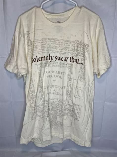 HARRY POTTER WIZARDING World Marauders Map Universal Studios Shirt XL