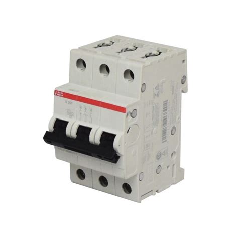 Interruptor termomagnético 3x10A 10 6kA 230 400V tipo C DIN ABB