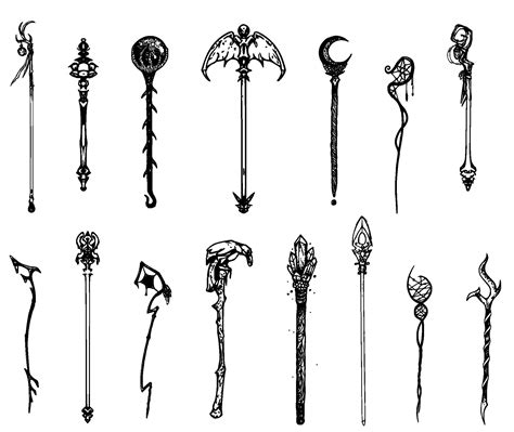 Magic Staffs Svg Wizard Staff Clipart Mystical Staffs Png Eps Dxf - Etsy