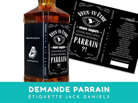 Demande Parrain Tiquette Adh Sive Whisky Adapt Bouteille Etsy France