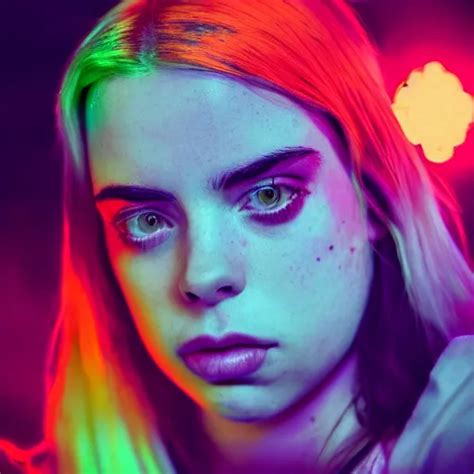 Beautiful Billie Eilish In The Street Explosion Of Stable Diffusion