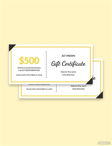 Business Gift Certificate Template in Illustrator, PSD, Publisher, Pages, Word - Download ...