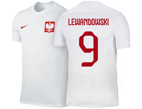 NIKE Polska II Koszulka TWÓJ NAPIS Dziecięca LEWANDOWSKI 9