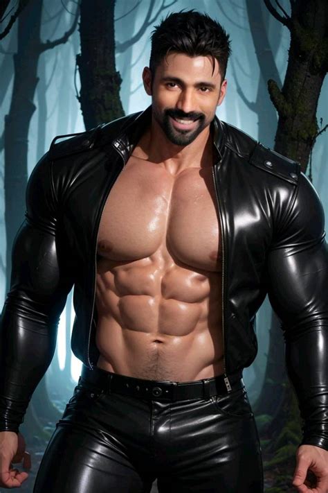 Leather Muscle Hunk By Musclegodtop On Deviantart