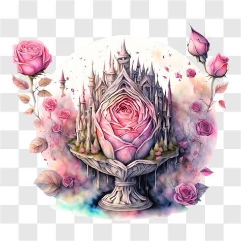 Download Fantasy Rose in Ornate Castle PNG Online - Creative Fabrica